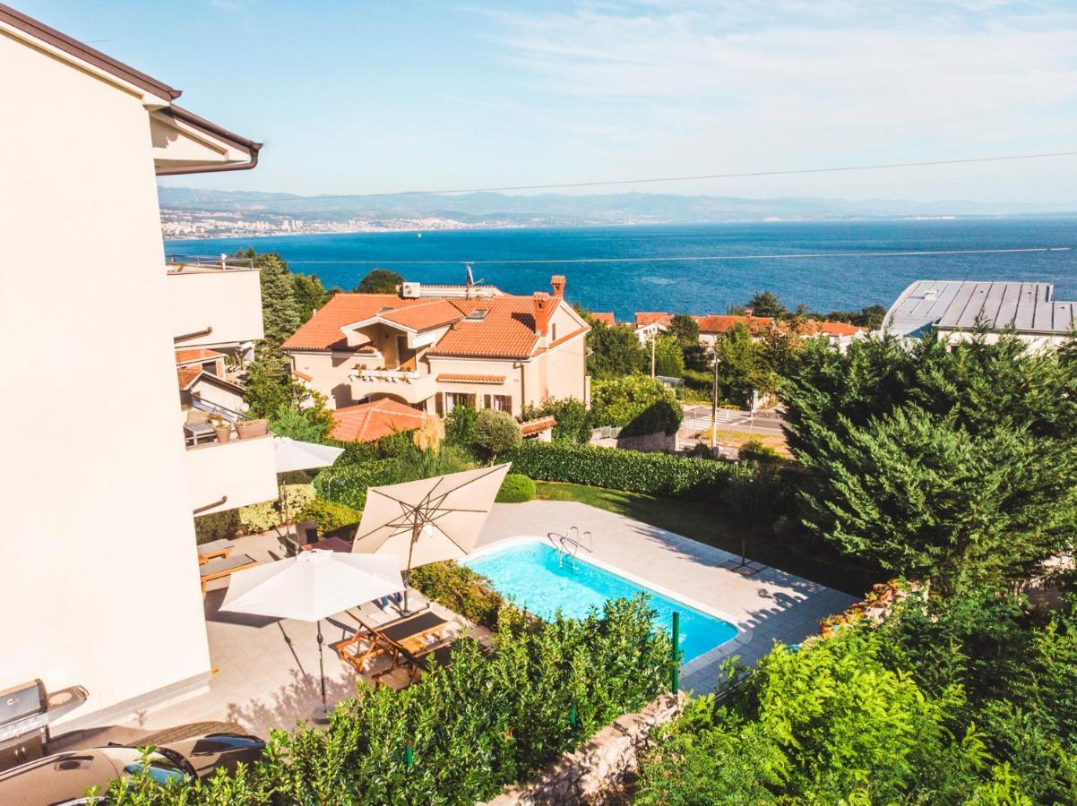 Panoramic Apartment Sea View And Pool Opatija Ičići Extérieur photo