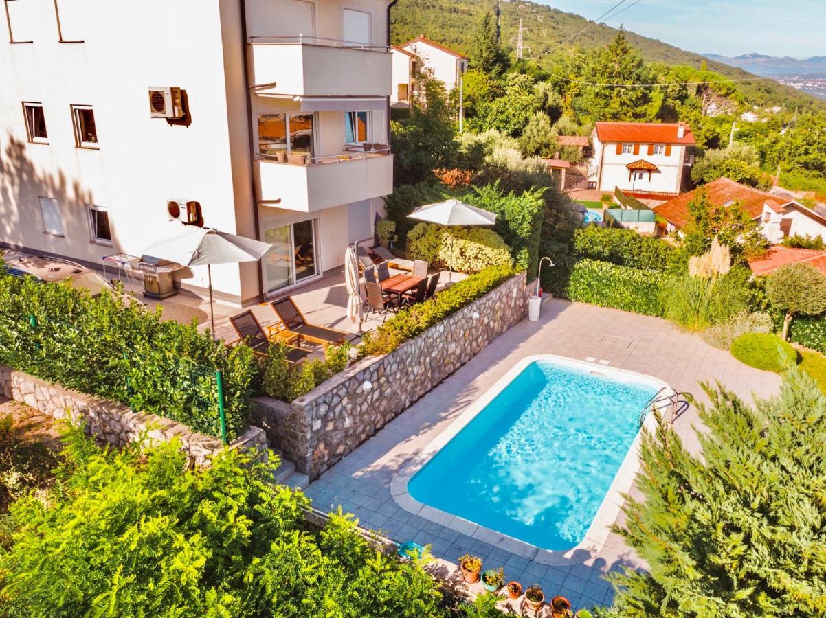 Panoramic Apartment Sea View And Pool Opatija Ičići Extérieur photo
